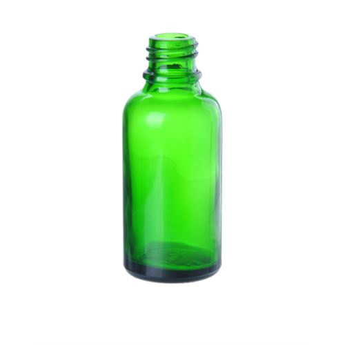 Bouteille en verre sans couvercle, verte, 30 ml