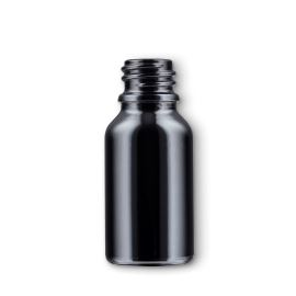 Flacon en verre noir sans bouchon, 15 ml
