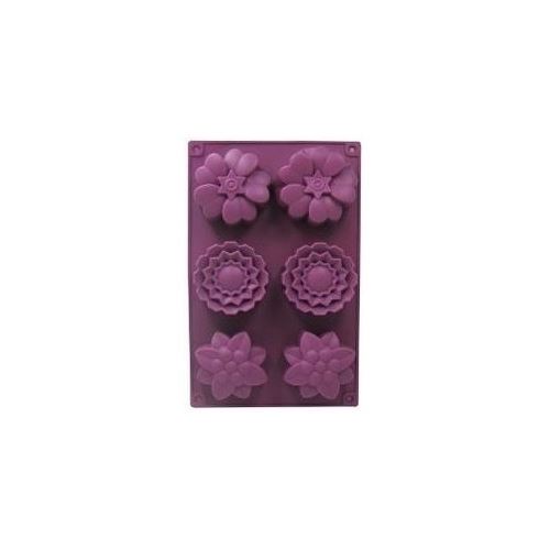 Moule en silicone pour savons ou chocolat - fleurs 6x