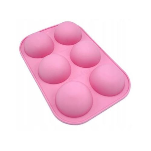 Moule en silicone pour savon rond, 6x savon