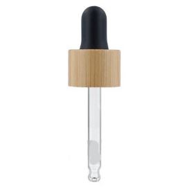 Bouchon pipette en bambou pour flacon de 15 ml