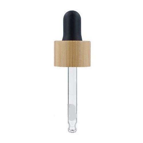 Bouchon avec pipette en bambou pour flacon de 15 ml