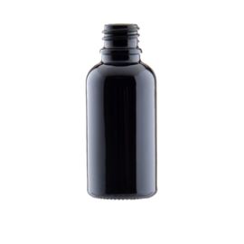Bouteille en verre sans bouchon, noire, 30 ml