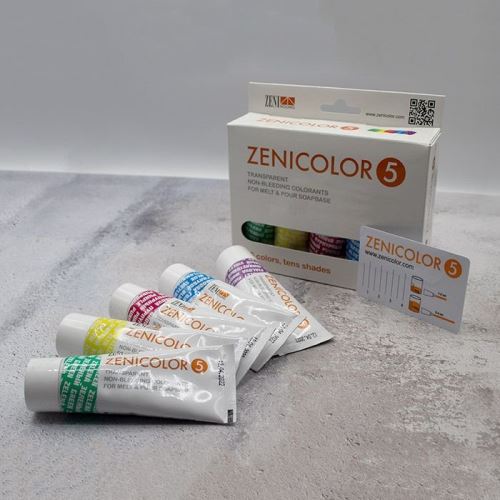 Colorants pour savon non-migrants Zenicolors 5 (lot de 5 couleurs)