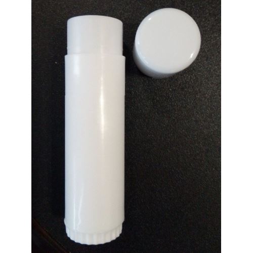 Tube plastique pour baume à lèvres, blanc, 15 ml