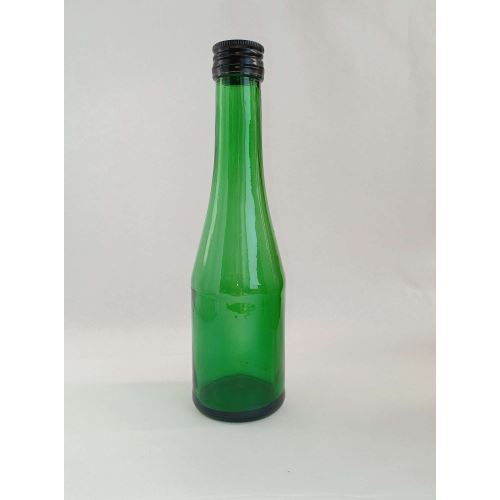 Flacon en verre avec bouchon en aluminium, vert, 190 ml