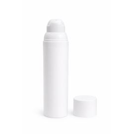 Flacon airless en plastique blanc, 100 ml